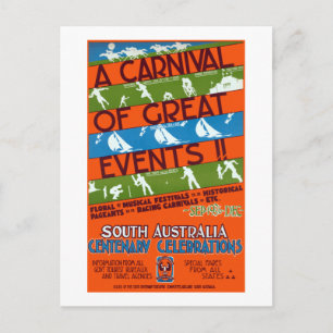 Reise zum Vintage South Australia Festival Postkarte