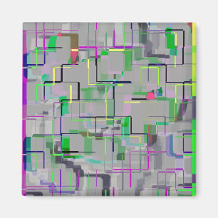 Reise zum Zoo Computer Generated Art Magnet