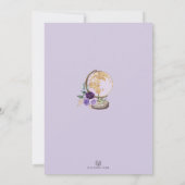 Reise zur Frau Lila Gold Brautparty Einladung (Rückseite)