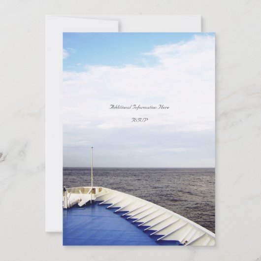 © Reise zur Liebe | Kreuzfahrtschiff Hochzeit Einladung (Rückseite)