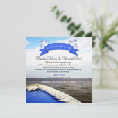 Reise zur Liebe | Kreuzfahrtschiff/Hochzeit in Url Einladung (Stehend Vorderseite)