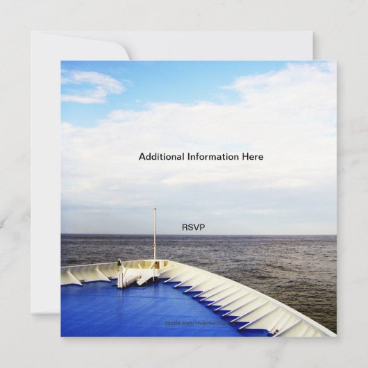 Reise zur Liebe | Kreuzfahrtschiff/Hochzeit in Url Einladung (Rückseite)