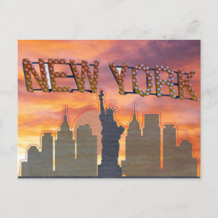 Reise zur New Yorker Freiheitsstatue Postkarte