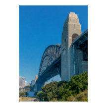 Reise zur Sydney Harbour Bridge im Vintage-Stil
