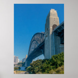 Reise zur Sydney Harbour Bridge im Vintage-Stil Poster