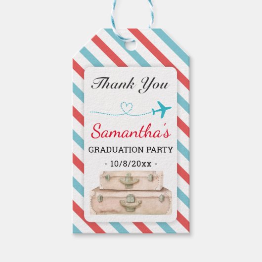 Reiseabenteuer Abschluss Grad Gastgeschenk Guest Geschenkanhänger (Vorderseite)