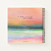 Reiseabenteuer Couple Pink Watercolor Square Notizblock (Rückseite)