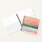 Reiseabenteuer Couple Pink Watercolor Square Notizblock (Innenseite)