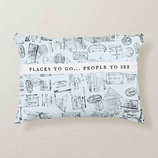 Reiseabenteuer - Personalisierter Reisepass Dekokissen (Vorderseite)