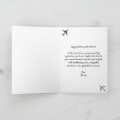 Reiseabenteuer, Vintage Koffer, Geburtstag Karte (Innenseite)