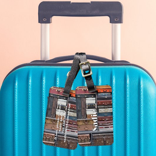 Reiseabenteuer, Vintage Koffer Gepäckanhänger