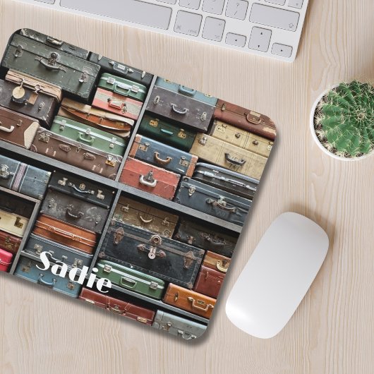 Reiseabenteuer, Vintage Koffer Mousepad