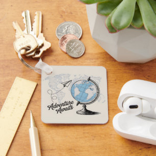 Reiseabenteuer wartet schlüsselanhänger