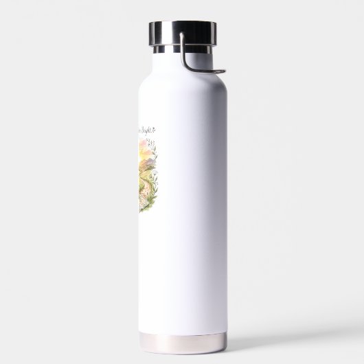 Reiseabenteuer-Zitat 'Pack Light Wander Bright' Trinkflasche (Links)