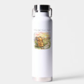 Reiseabenteuer-Zitat 'Pack Light Wander Bright' Trinkflasche (Vorne)