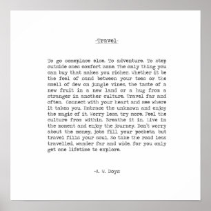 Reiseabenteuerangebot von A. W. Dosen Poster