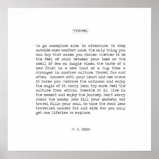 Reiseabenteuerangebot von A. W. Doys Poster