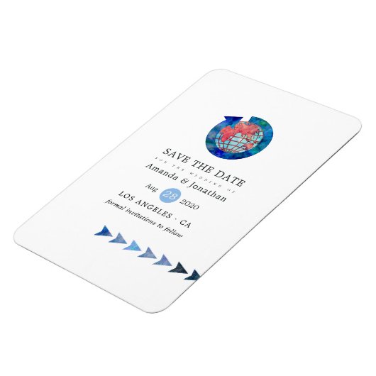 Reiseabenteuerpass Hochzeit Sichern des Datums Magnet (Linke Seite)