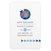 Reiseabenteuerpass Hochzeit Sichern des Datums Magnet (Vertikal)