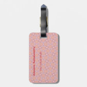 Reiseabhängig, modernes Trendmuster Gepäckanhänger (Rückseite vertikal)