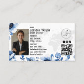 Reiseagentur World Map Boarding Pass Visitenkarte (Rückseite)