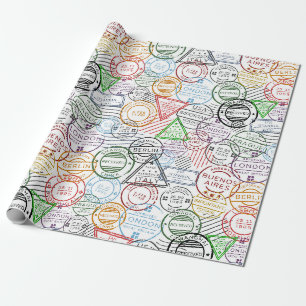 Reisealben/Briefmarken Geschenkpapier