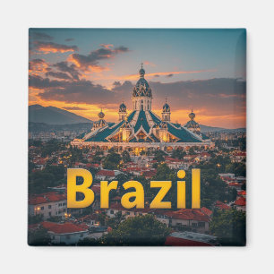 Reiseandenken an Brasilien für Weltreisende Magnet