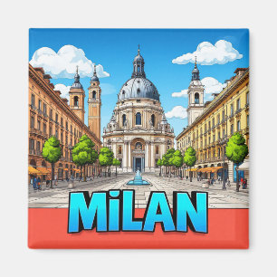 Reiseandenken an Mailand Italien für Vielflieger Magnet
