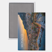 Reiseandenken an Monaco Kühlschrankmagnet (Vorderseite/Rückseite)