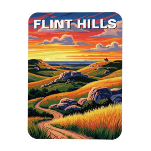 Reiseandenken aus den Kansas Flint Hills Magnet