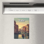 Reiseandenken aus Venedig Italien im Vintage-Stil Magnet (In Situ (Geschirrspüler))
