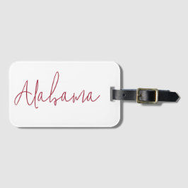 Reiseandenken-Geschenk aus Alabama Gepäckanhänger