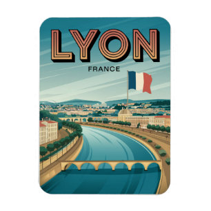 Reiseandenken LYON Stadt französisch Rhône Alpes G Magnet
