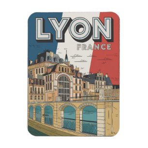Reiseandenken LYON Stadt französisch Rhône Alpes G Magnet