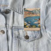 Reiseandenken Monte Carlo Yachthafen Button (Insitu)