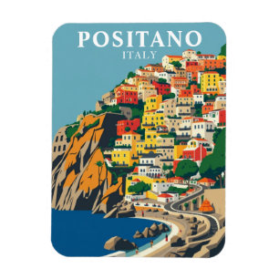 Reiseandenken Vintage Positano Italien Magnet