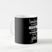 Reiseangebote Adventure Quote - Geschenk Idee Kaffeetasse (Vorderseite Links)