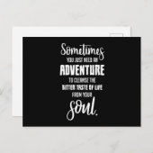Reiseangebote Adventure Quote - Geschenk Idee Postkarte (Vorne/Hinten)