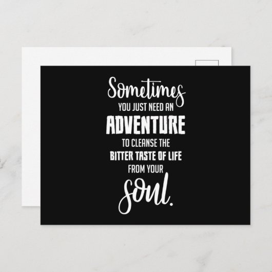 Reiseangebote Adventure Quote - Geschenk Idee Postkarte (Vorne/Hinten)