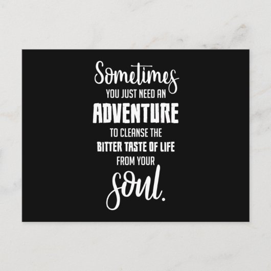 Reiseangebote Adventure Quote - Geschenk Idee Postkarte (Vorderseite)