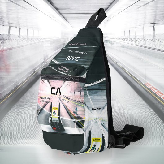 Reiseangebote Monogramm Flughafen Ihr Foto Crossbody Bag