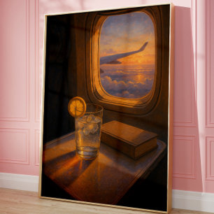 Reiseästhetik-Druck Vintage-Flugdekor Poster
