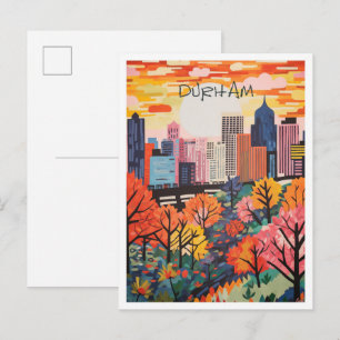 Reiseästhetik Durham North Carolina Postkarte
