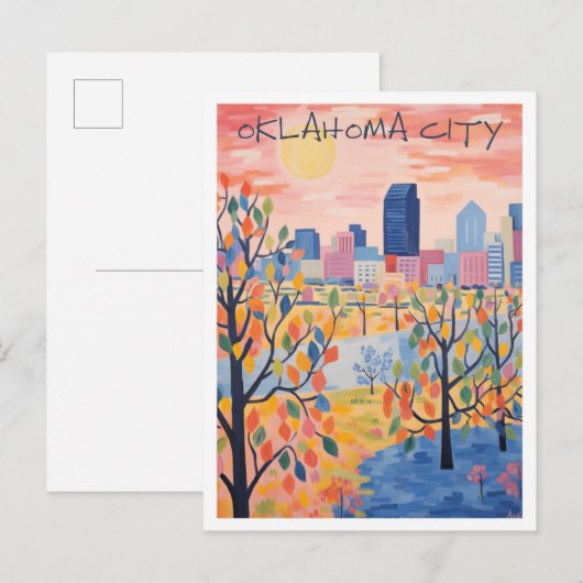 Reiseästhetik Oklahoma City Postkarte (Vorne/Hinten)