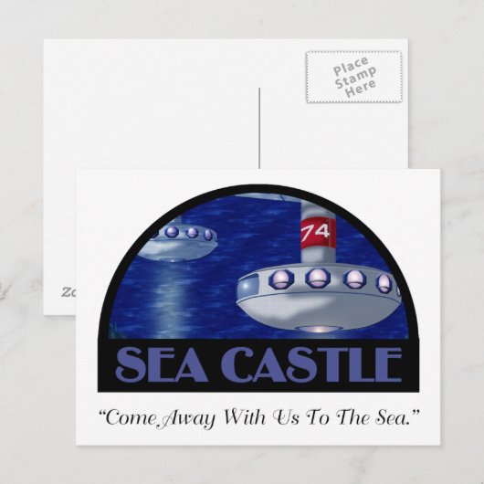 Reiseaufkleber Postkarte (Vorne/Hinten)