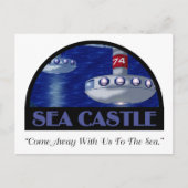 Reiseaufkleber Postkarte (Vorderseite)