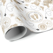 ReiseBaby-Dusche World Map Wrapping Paper Geschenkpapier (Rolleneckpunkt)