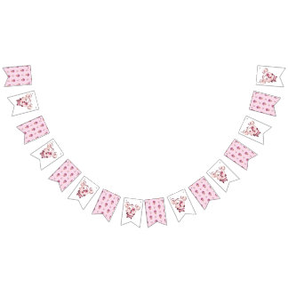 Reisebärensammlung - Rosa Wimpelkette