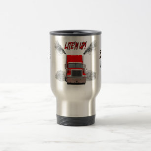 Reisebecher mit "LITE'M UP!" Design