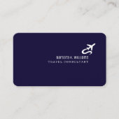 Reiseberater Minimalistisch Blue Visitenkarte (Vorderseite)